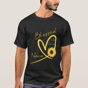 Camiseta Abençoado Por Ser Chamado De Nana Sunflower Heart