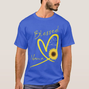 Camiseta Abençoado Por Ser Chamado De Nana Sunflower Heart