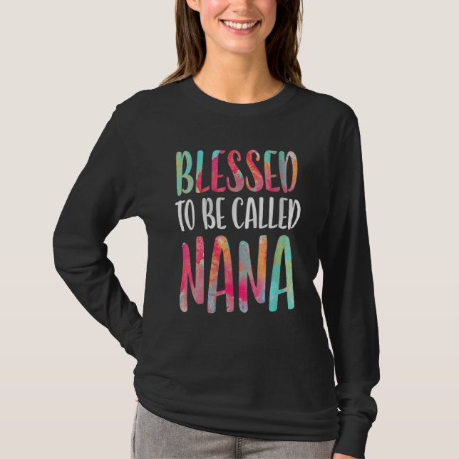 Camiseta Abençoado Por Ser Chamado Dia de as mães Da Nana (Frente)