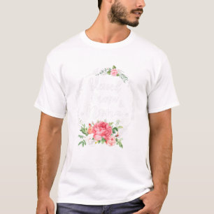 Camiseta Abençoado Por Ser Chamado Mãe E Presente De Flor N