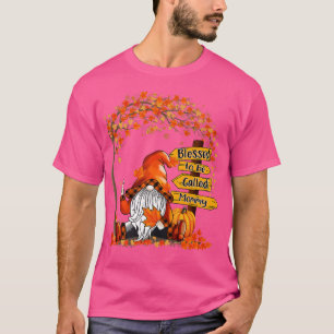 Camiseta Abençoado Por Ser Chamado Mamãe Gnomo Queda Obriga