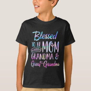 Camiseta Abençoado Seja Chamada Mãe Avó E Excelente Vovó