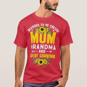 Camiseta Abençoado Seja Chamada Mãe Vovó Excelente Vovó Mot