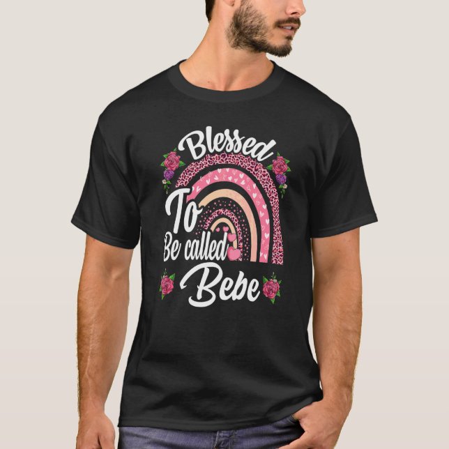 Camiseta Abençoado Seja Chamado Bebe Cute Rainbow Para Mães (Frente)