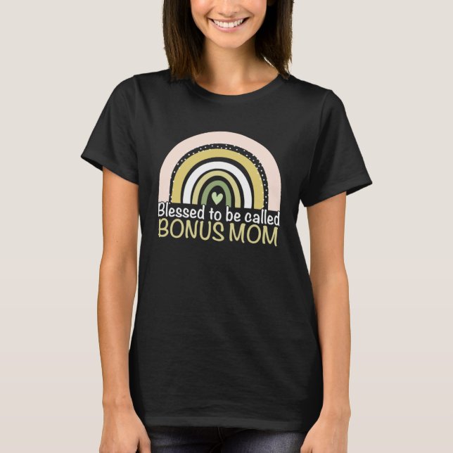 Camiseta Abençoado Seja Chamado Bonus Mãe Boho Arco-Íris Cu (Frente)