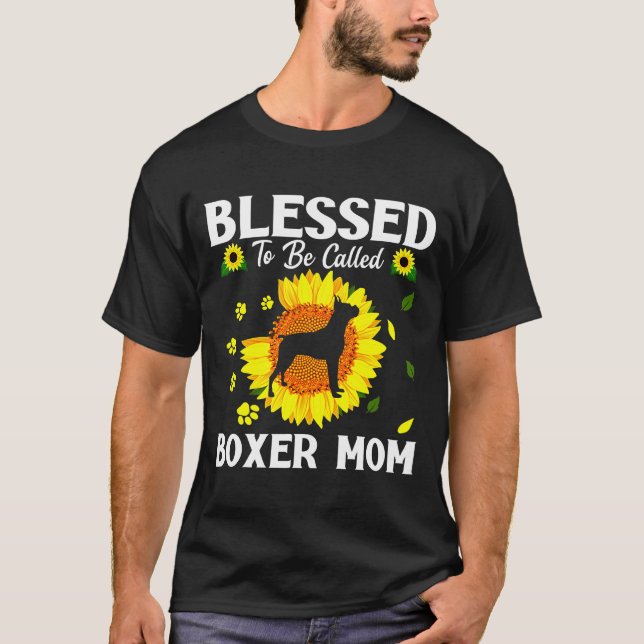 Camiseta Abençoado Seja Chamado Boxer Mãe Flor (Frente)