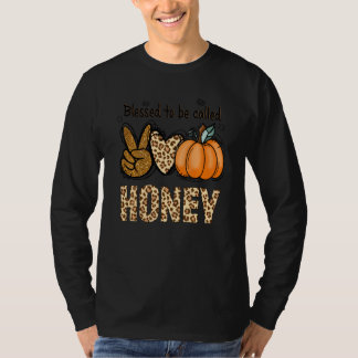 Camiseta Abençoado Seja Chamado De Cristo De Abóbora Leopar