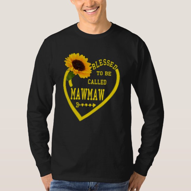Camiseta Abençoado Seja Chamado De Dia de as mães Mawmaw Su (Frente)