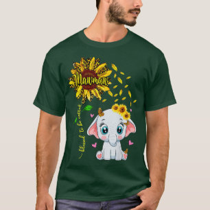 Camiseta Abençoado Seja Chamado De Elefante De Girassol Maw