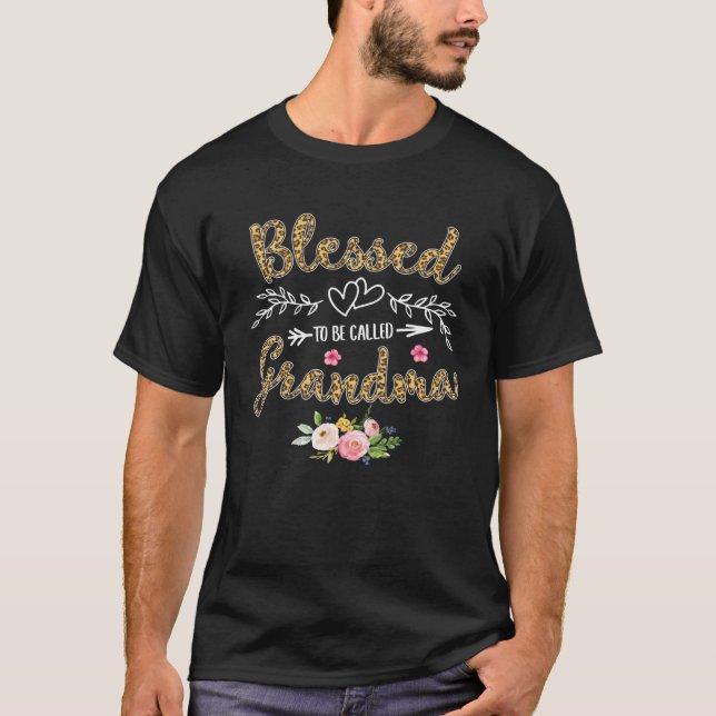 Camiseta Abençoado Seja Chamado De Impressão Leopard Bonito (Frente)