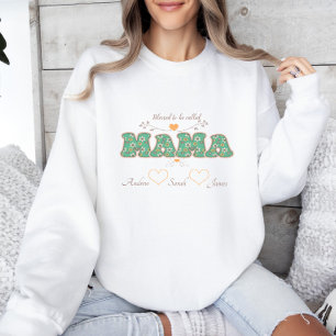 Camiseta Abençoado seja chamado de Sweatshirt da MAMA