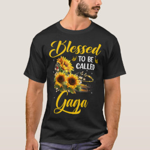 Camiseta Abençoado seja chamado Gaga Dia de as mães Girasso