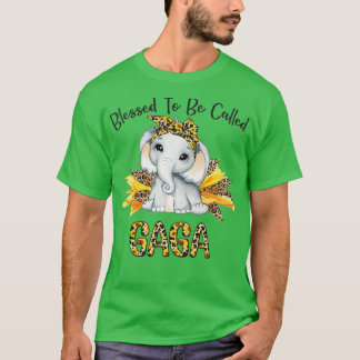 Camiseta Abençoado Seja Chamado Gaga Elefante De Girassol M