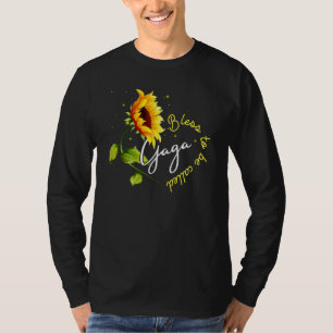 Camiseta Abençoado Seja Chamado Gaga Girassol Vovó