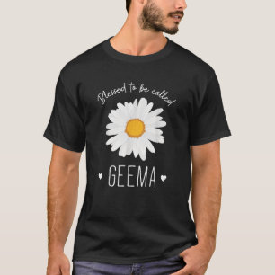 Camiseta Abençoado seja chamado Geema Cute Daisy Flower Mot