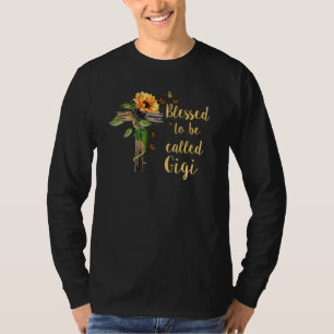 Camiseta Abençoado Seja Chamado Gigi Madre Sunflower Day