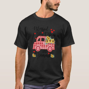 Camiseta Abençoado Seja Chamado Grammie Sunflower Truck Gra