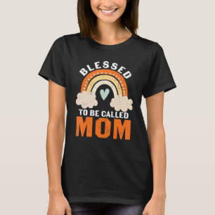 Camiseta Abençoado Seja Chamado Mãe Aniversário Dia Mãe Chr