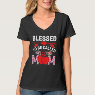 Camiseta Abençoado Seja Chamado Mãe Dia de as mães Feliz