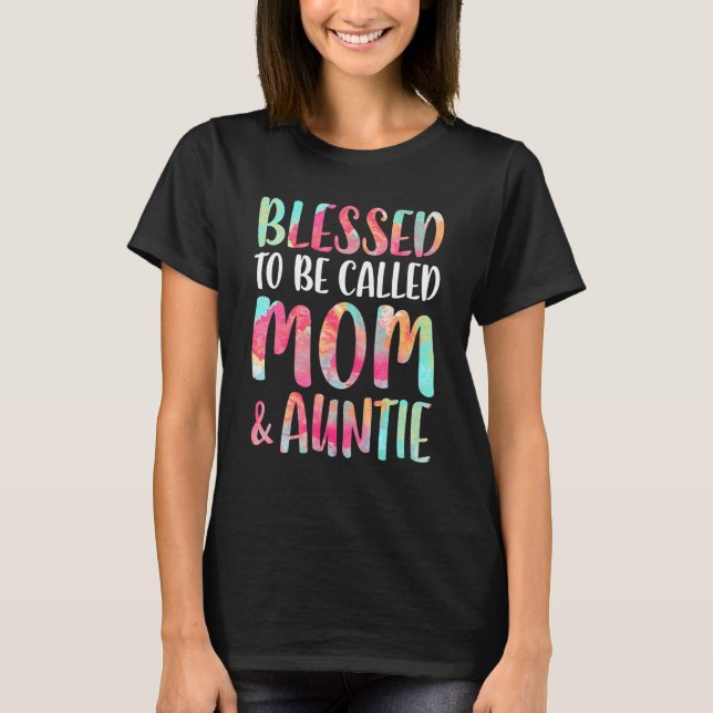 Camiseta Abençoado Seja Chamado Mãe E Dia de as mães Da Tia (Frente)