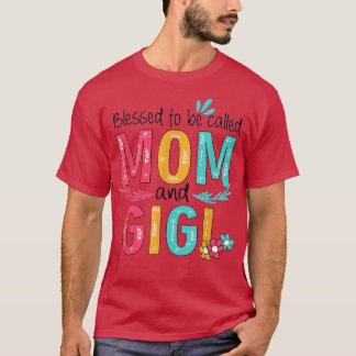 Camiseta Abençoado Seja Chamado Mãe E Gigi Avó Floral M