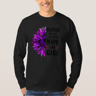 Camiseta Abençoado Seja Chamado Mãe E Gigi Girassol Cute M