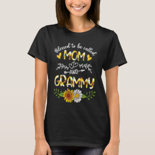 Camiseta Abençoado Seja Chamado Mãe E Girassóis Do Grammy