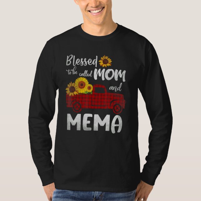 Camiseta Abençoado Seja Chamado Mãe E Mema Girassol (Frente)