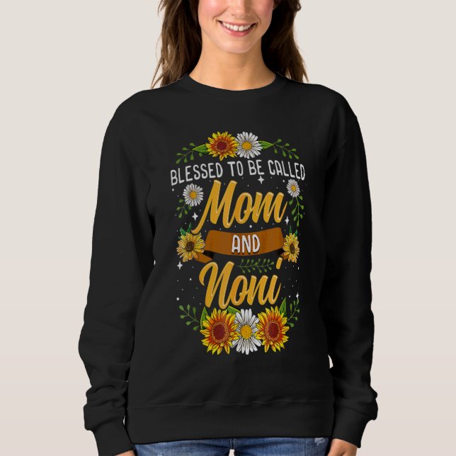 Camiseta Abençoado Seja Chamado Mãe E Noni Sunflower Co (Frente)