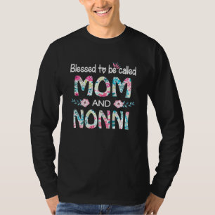 Camiseta Abençoado Seja Chamado Mãe E Nonni Floral Para Não