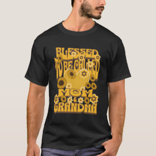 Camiseta Abençoado Seja Chamado Mãe E Vovó Dia de as mães
