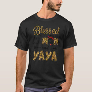 Camiseta Abençoado Seja Chamado Mãe E Yaya Leopard Mãe D