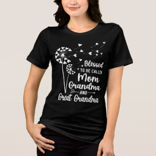 Camiseta Abençoado Seja Chamado Mãe, Vovó, Vovó Excelente