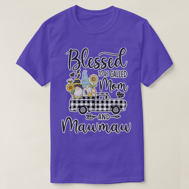 Camiseta Abençoado Seja Chamado Mamãe Mawmaw Gnomos (Frente do Design)