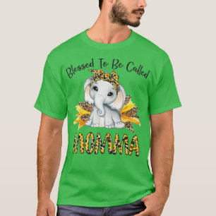 Camiseta Abençoado Seja Chamado Mamma Sunflower Elephant Mo