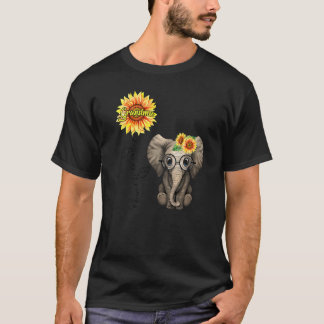Camiseta Abençoado Seja Chamado Vovó Elefante Hippie Mothe