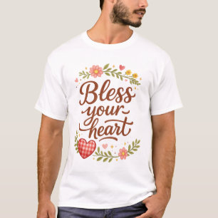 Camiseta Abençoado Seja Seu Coração – Gráfico de Citação Fl