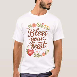 Camiseta Abençoado Seja Seu Coração – Gráfico de Citação Fl