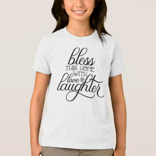 Camiseta Abençoe esta casa com amor e riso-54097