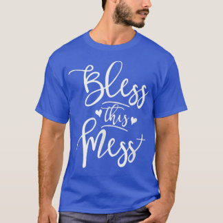 Camiseta Abençoe este Tema Cristão MessCute