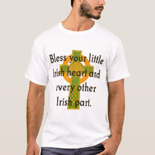 Camiseta Abençoe Seu Coração Irlandês - citação Irlandesa