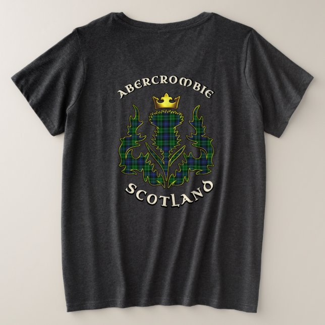 Camiseta Abercrombie Clan Crachá & Tartan w/Motto (Verso do Design)