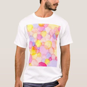 Camiseta Abertura da bolinhas: Aquarela Colorida