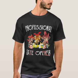 Camiseta Abertura De Portas Profissionais Para Vacas Engraç
