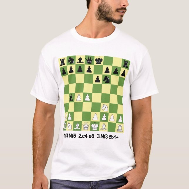 Camiseta Abertura de Xadrez de Defesa Bogo-Indiano Shirt Ch (Frente)