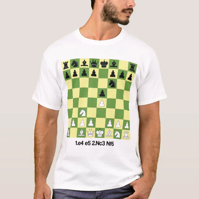 Camiseta Abertura de Xadrez do Jogo Viena Shirt Chess Gift