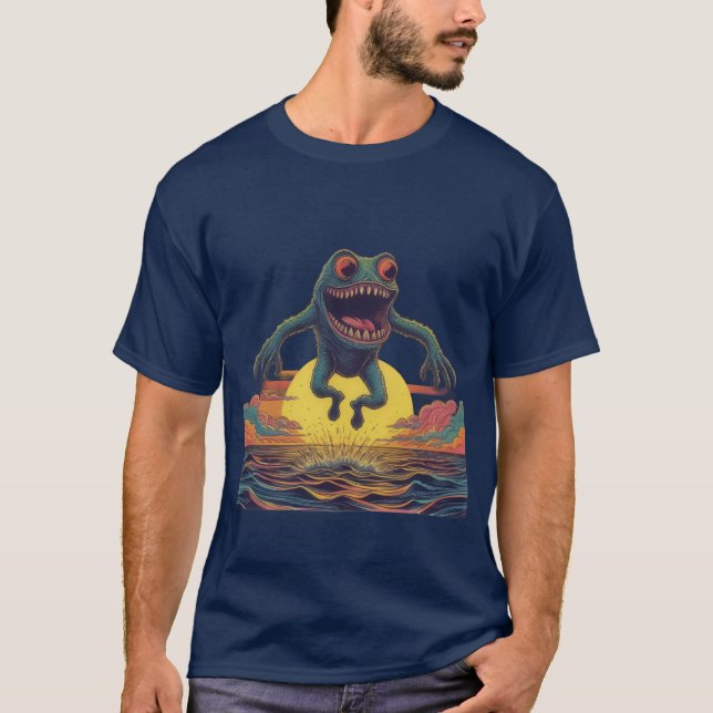 Camiseta Abertura do monstro do mar (Frente)