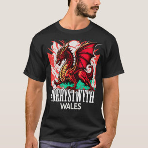 Camiseta Aberystwyth Wales Welsh Flag Y Ddraig Goch Dragon
