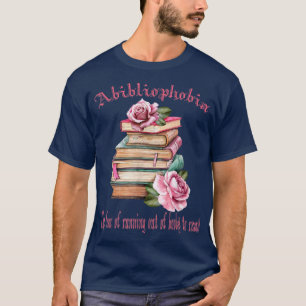 Camiseta Abibliofobia O medo de ficar sem livros
