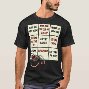 Camiseta Ableism Bingo Disability Humor Para Pessoas Com De
